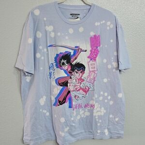 Yu Yu Hakusho Yusuke Tie-Dye Graphic Anime T-Shirt in Light Blue. Size 2x. Nwt